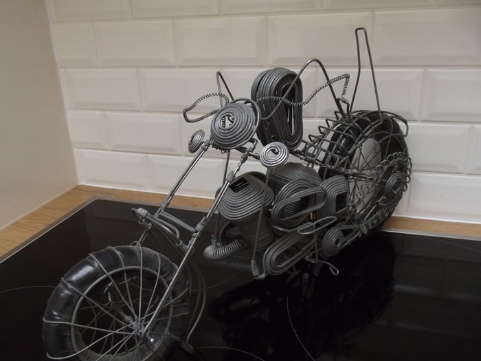 Veľká kovová motorka - dvojvalcový Chopper - 8
