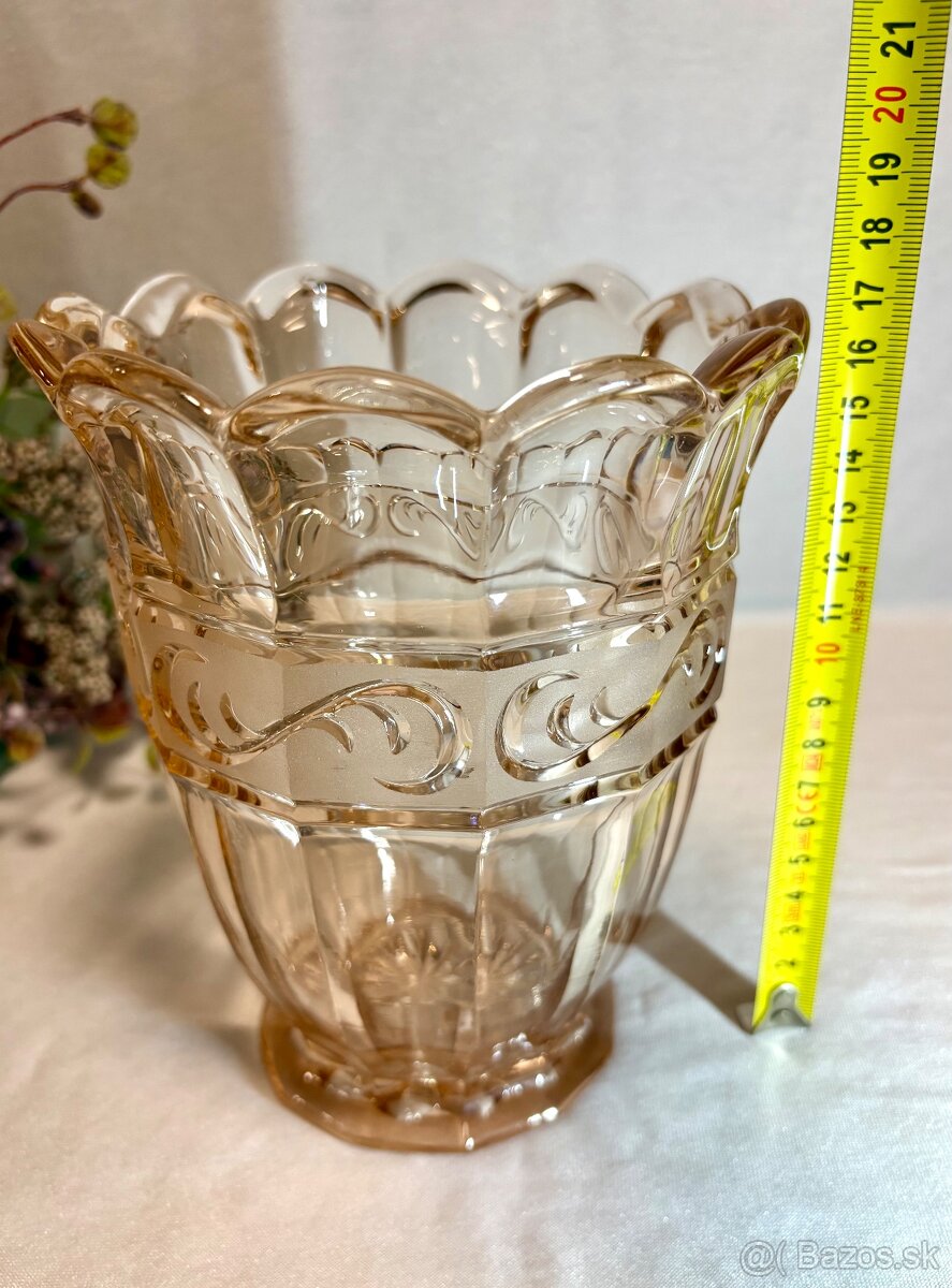 Vaza uranova rosalinove sklo - 8