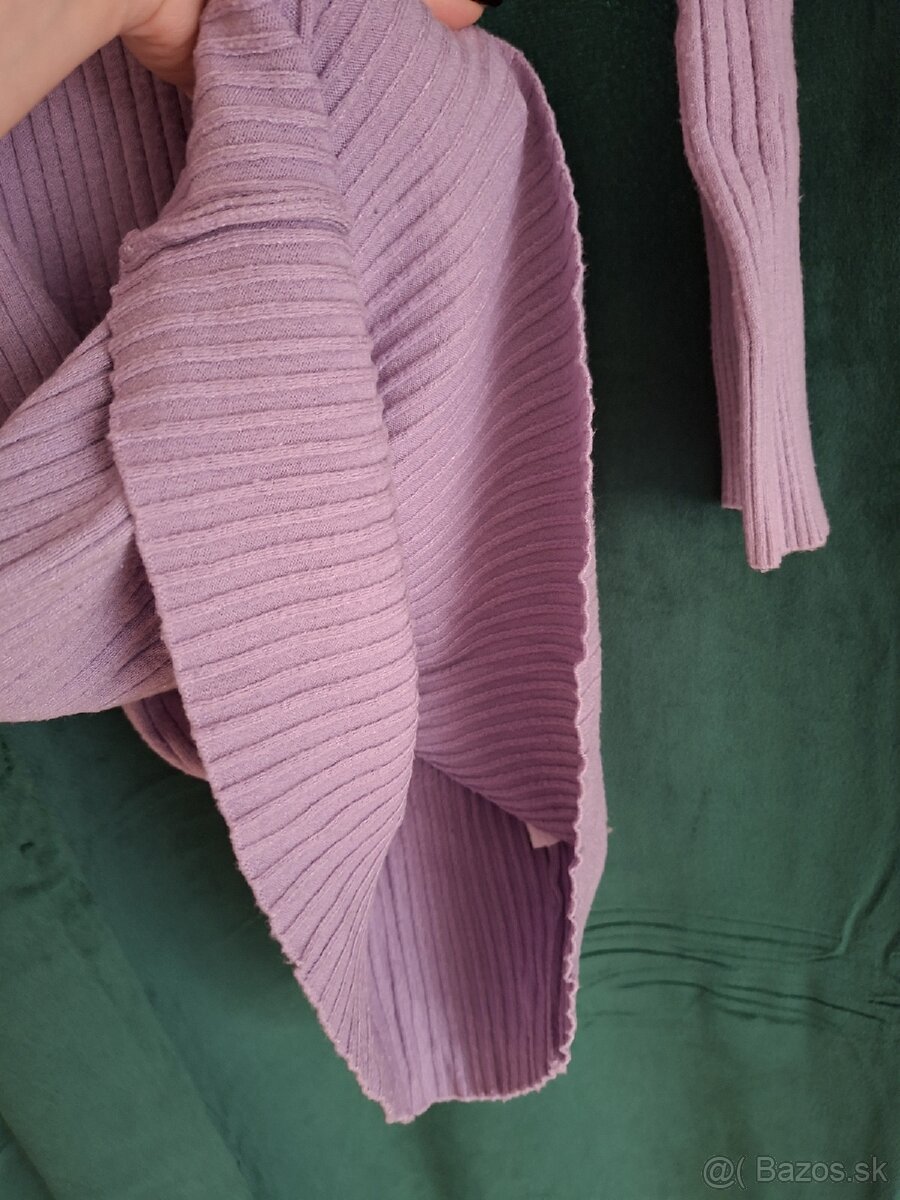Fialové dlhé šaty, S - 8