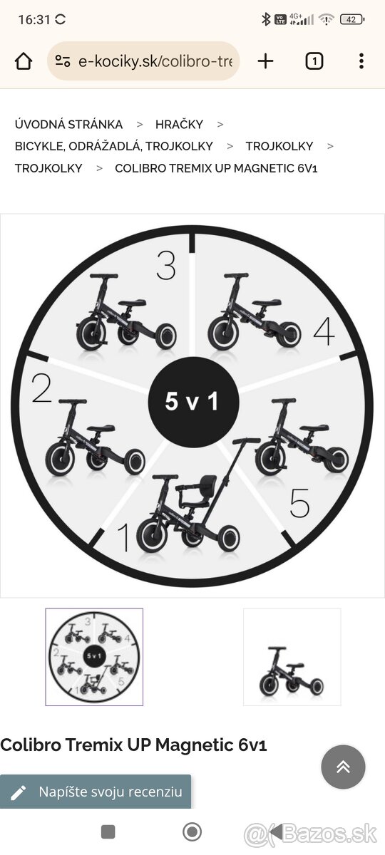 Trojkolka Colibro tremix 6v1 - 8