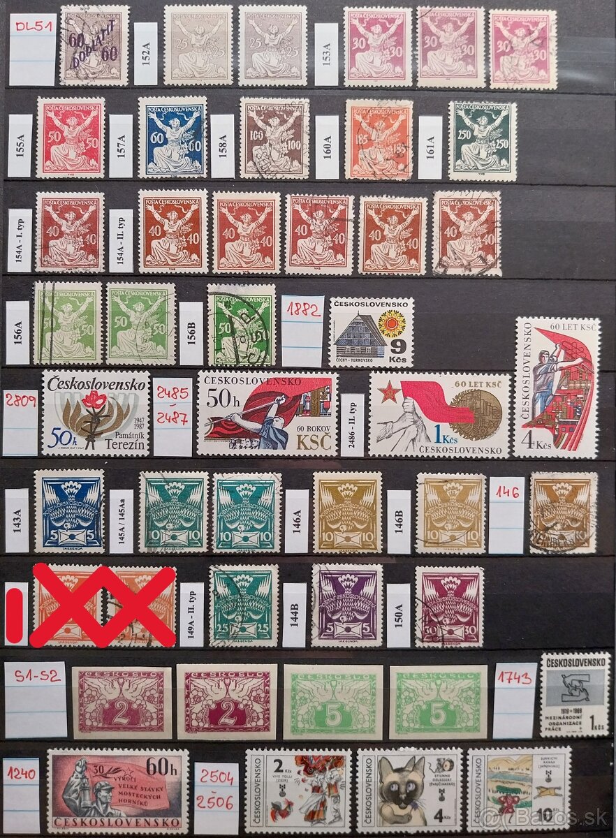 Známky ČSR – 1 - 8