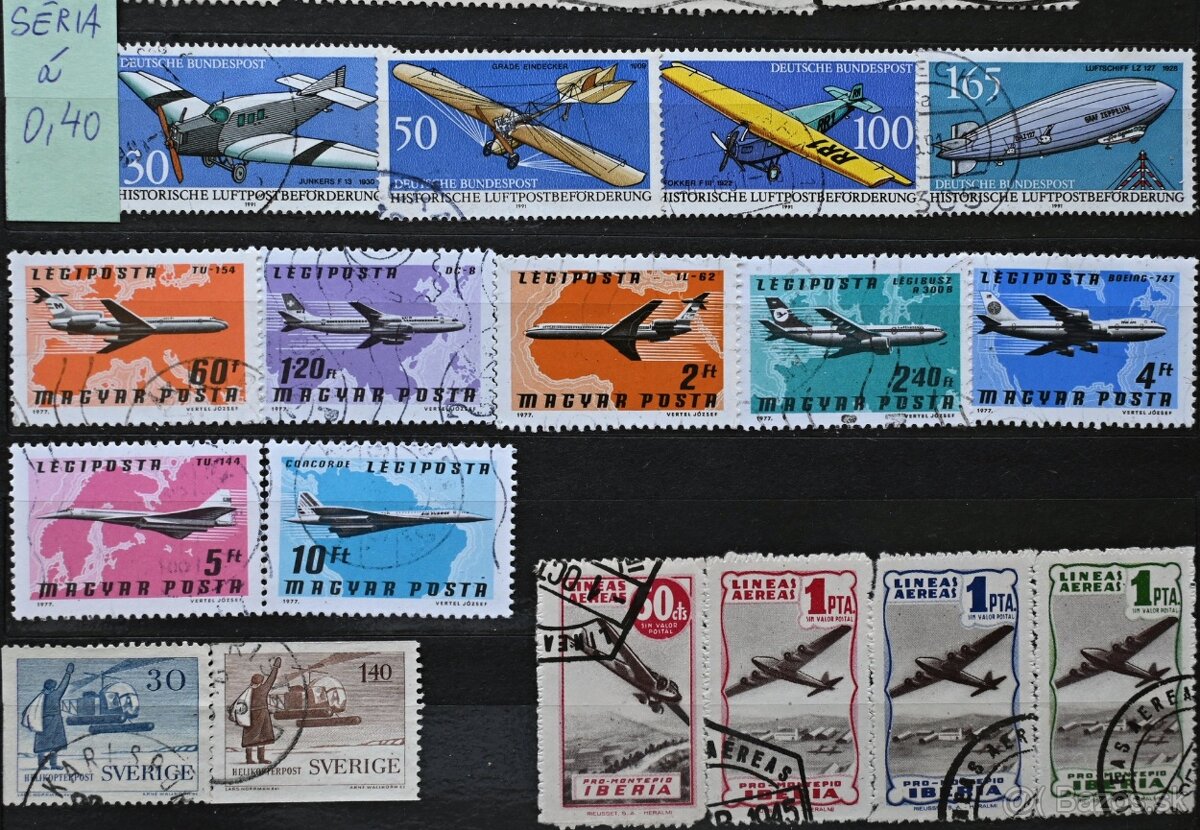 Známky - Letectvo - série 1 - 8