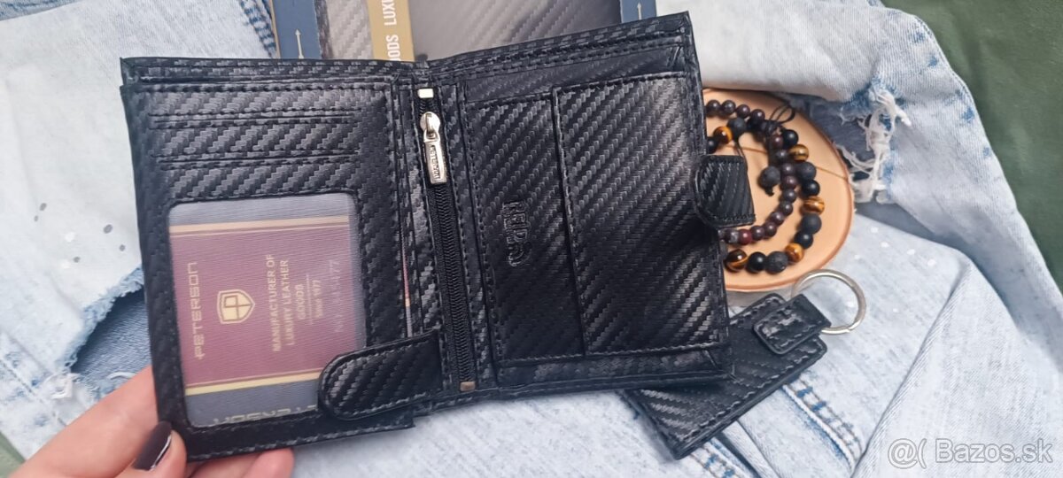 Kožená čierna peňaženka PeTerson - 8