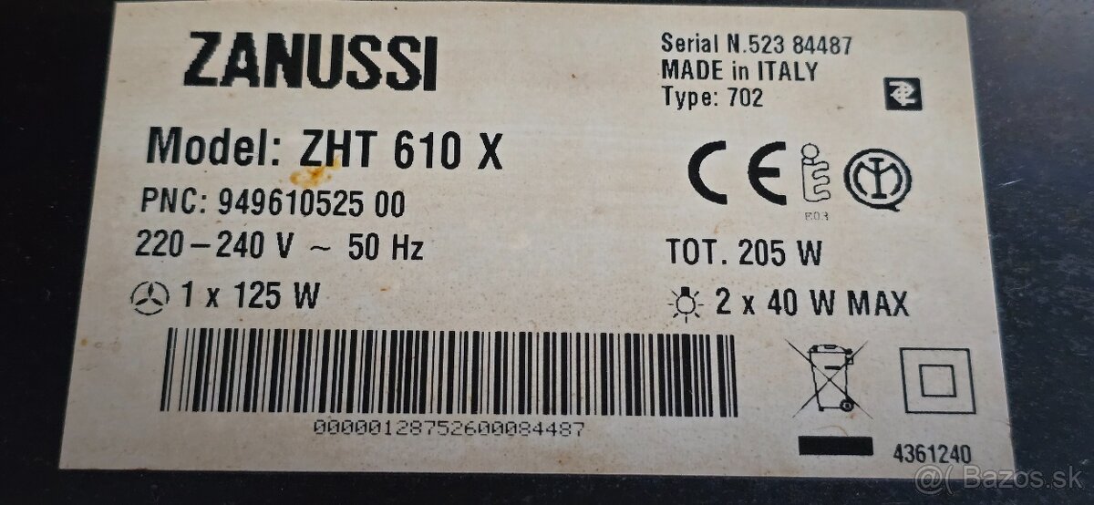 Digestor Zanussi - 8