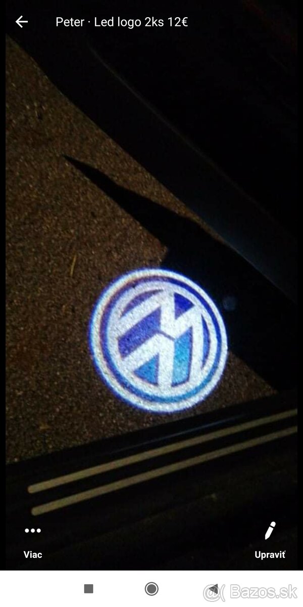 Predám VW, Skoda, Bmw, Audi led logo projektor - 8