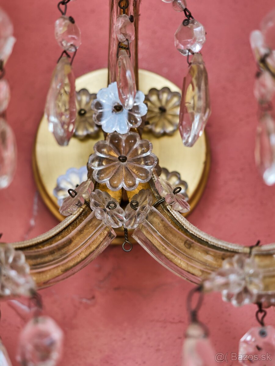 Dvojramenná tereziánska nástenná lampa / aplika - 8