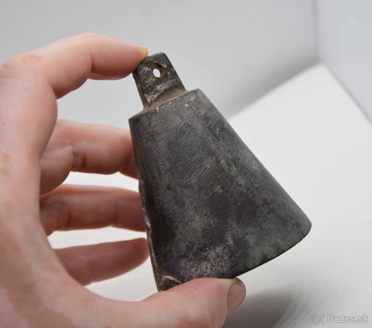 Starý mosadzný zvonec 9x6cm - 8