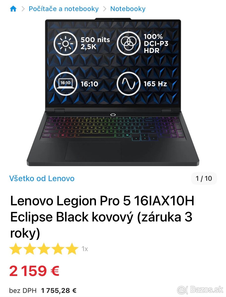 Lenovo Legion 5 Pro 16IAX10H - 8