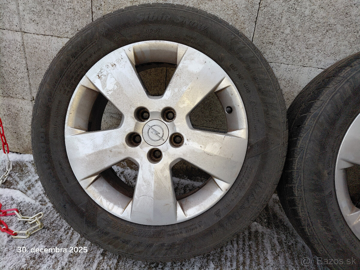 Sada ALU diskov Opel + zim. pneu, rozteč 5 x 110 R16 , ET41 - 8