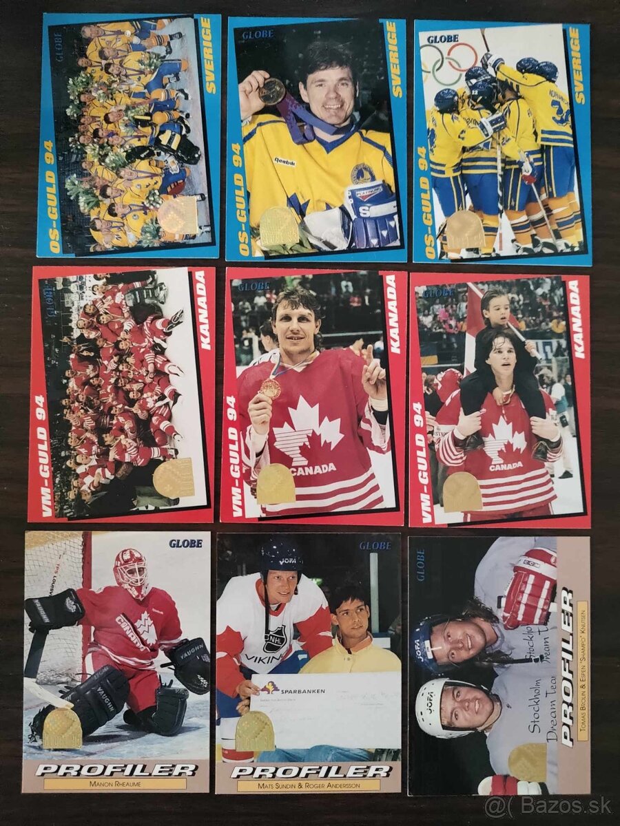 Predám hokejové kartičky repre. (Wien96, Globe95, Semic95..) - 8