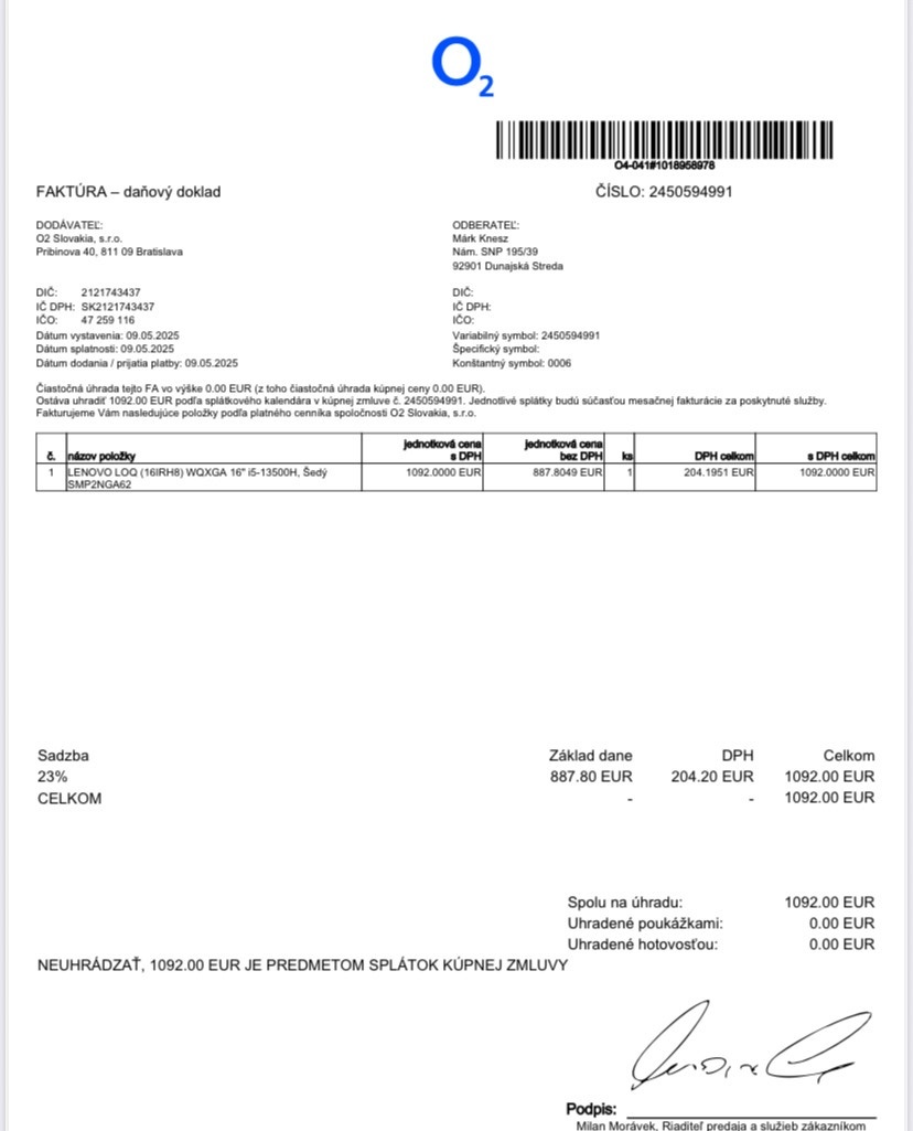 novy notebook Lenovo Legion Slim 5 16IRH8 Intel i5-13500H 16 - 8