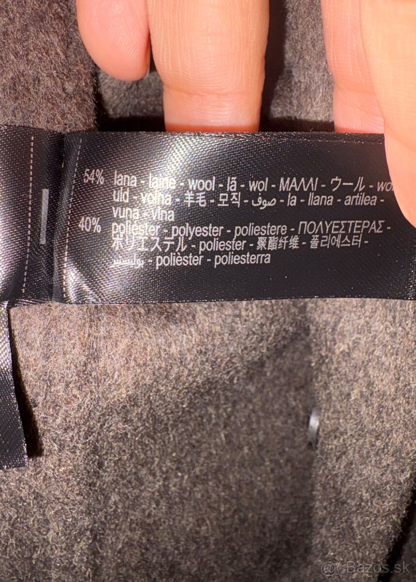 ZARA WOOL COLLECTION KABÁTIK XS OVERSIZE - 8