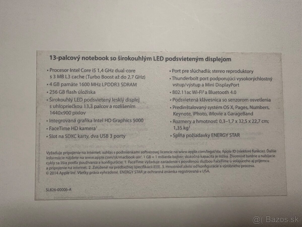 Apple MacBook air 13” - 8