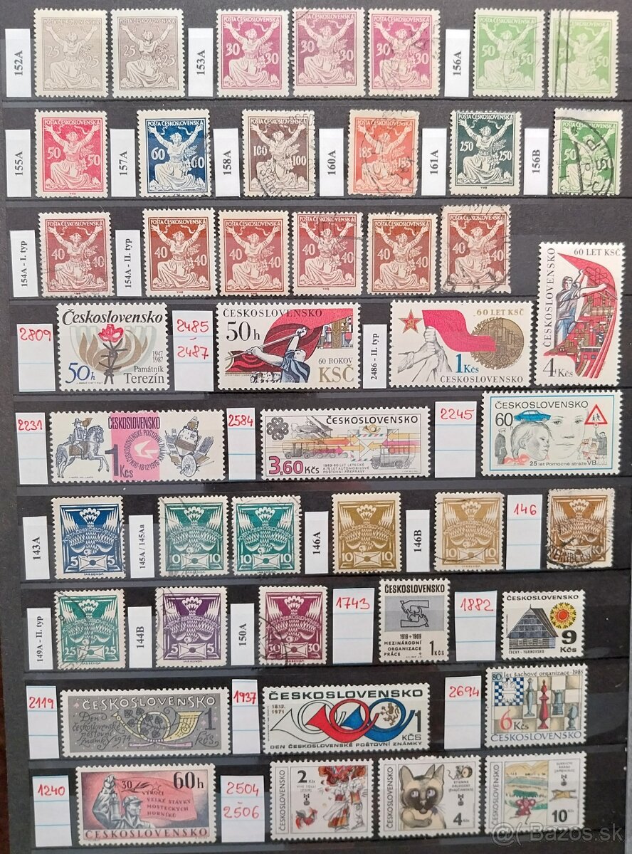 Známky ČESKOSLOVENSKO – 1 - 8