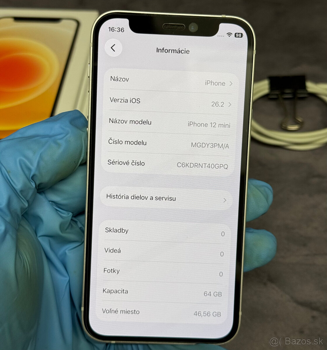 Apple iPhone 12 Mini 64 GB White / nová batéria - 8