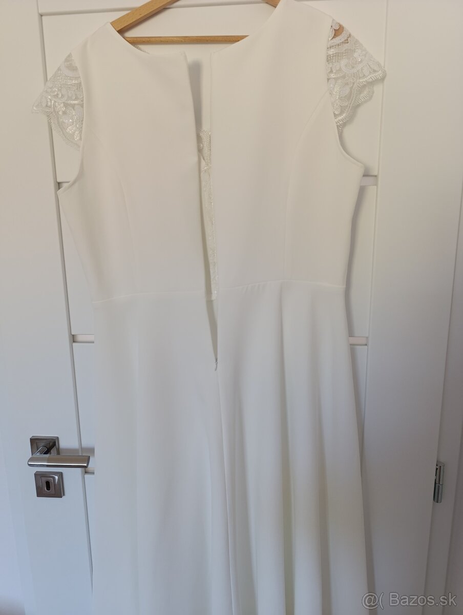 Biele svadobné šaty 48 - 8