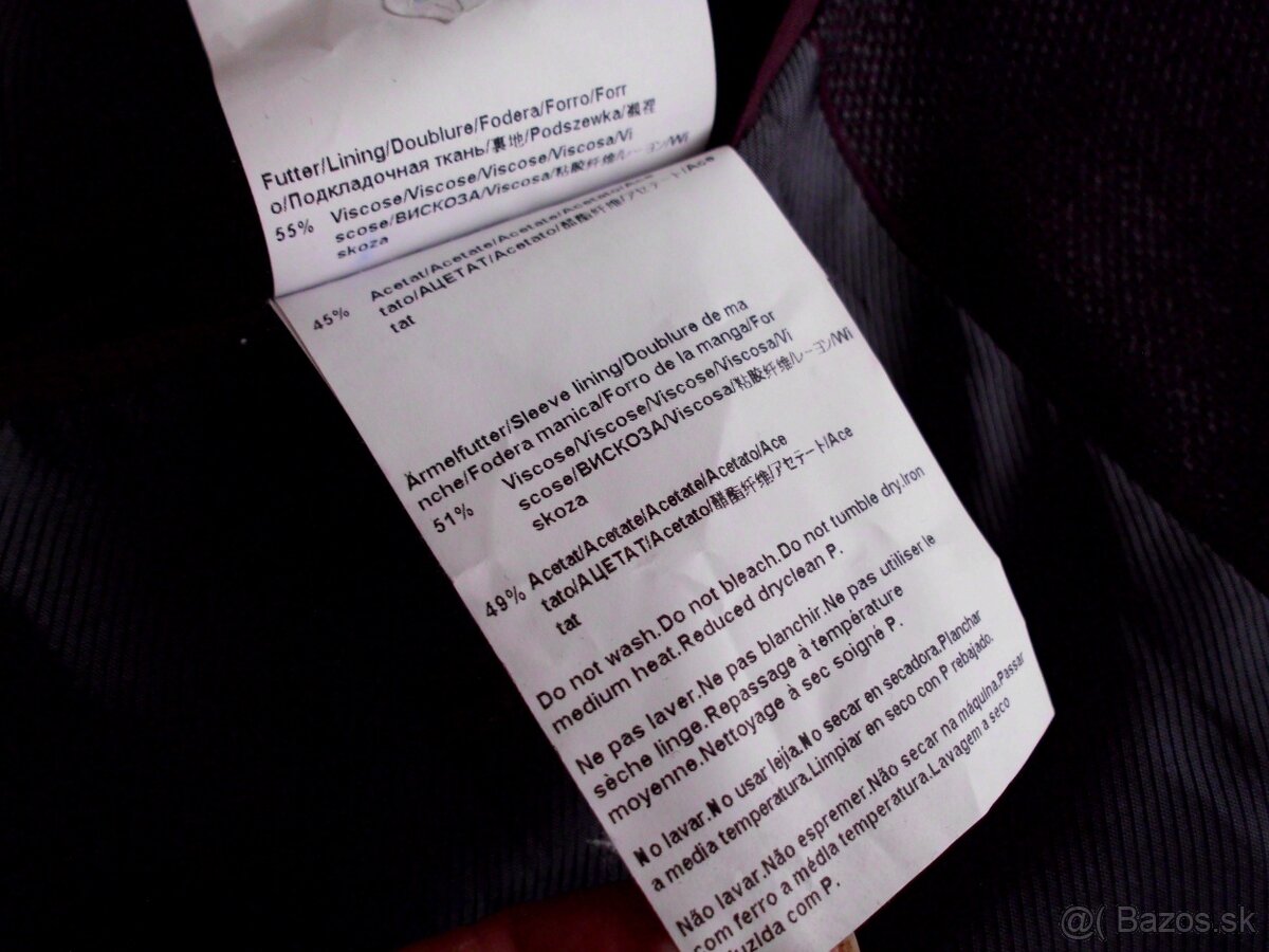 Hugo Boss pánske vlnené sako  L - 8