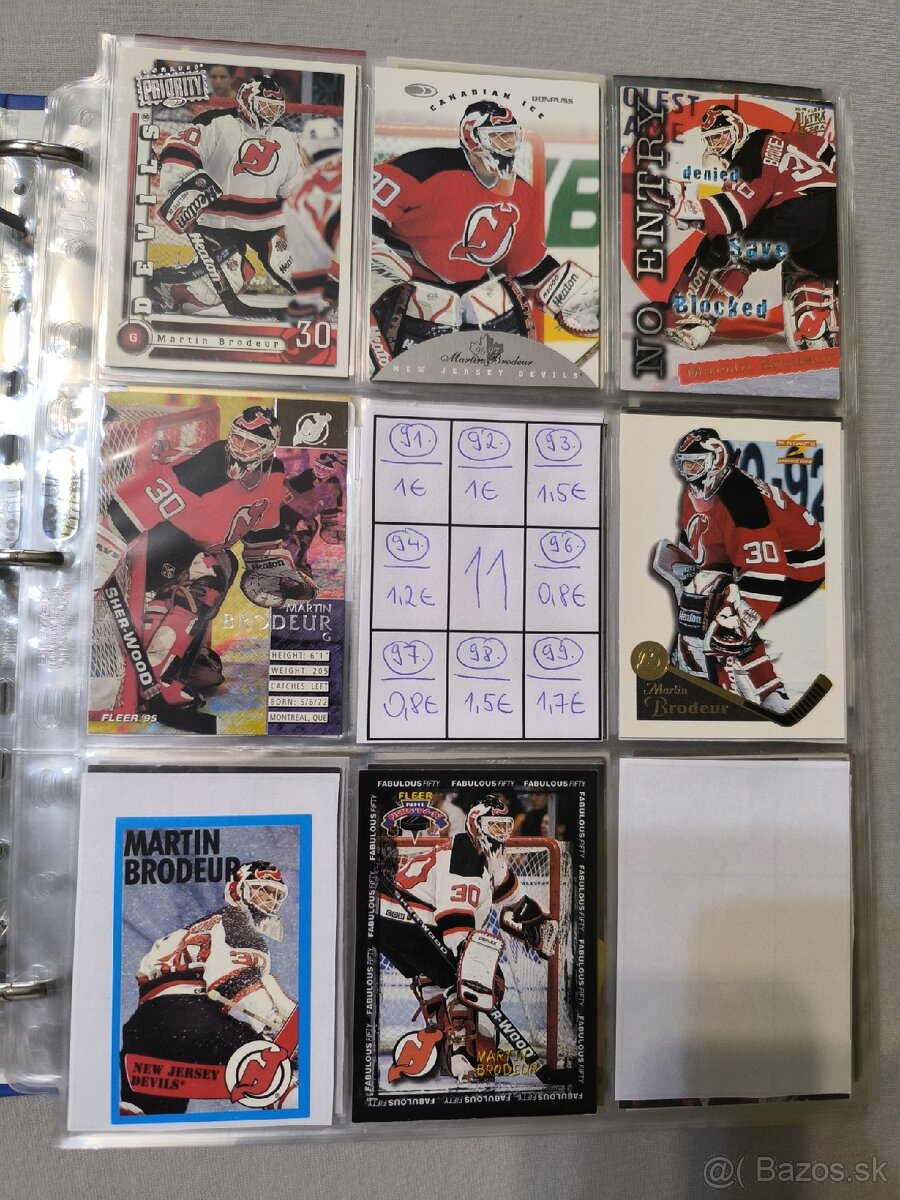 Hokejové kartičky - Martin Brodeur 1 - 8