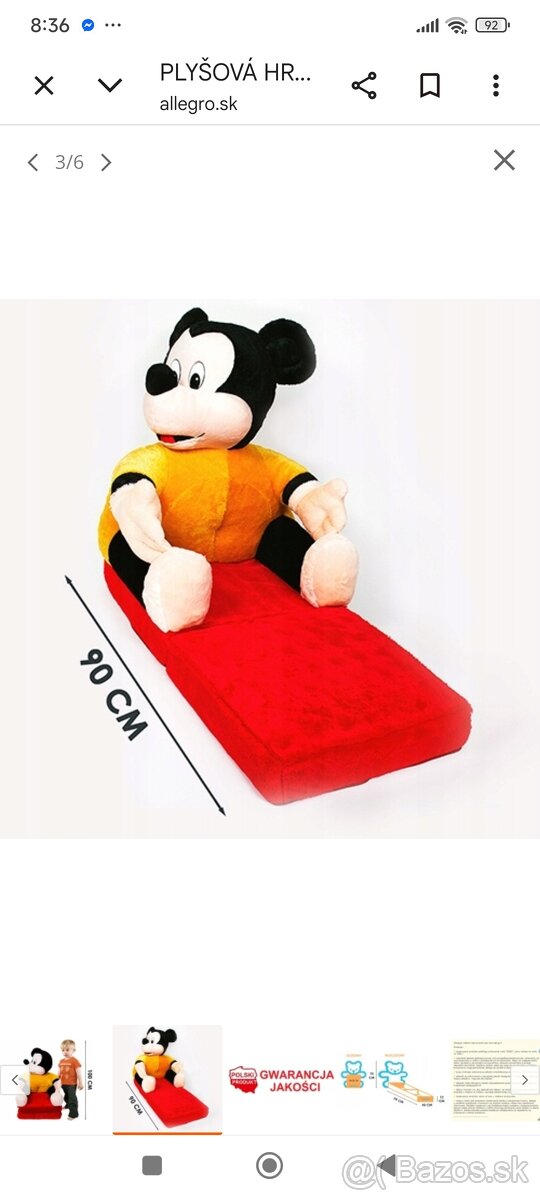 Sedačka Mickey Mouse - 8
