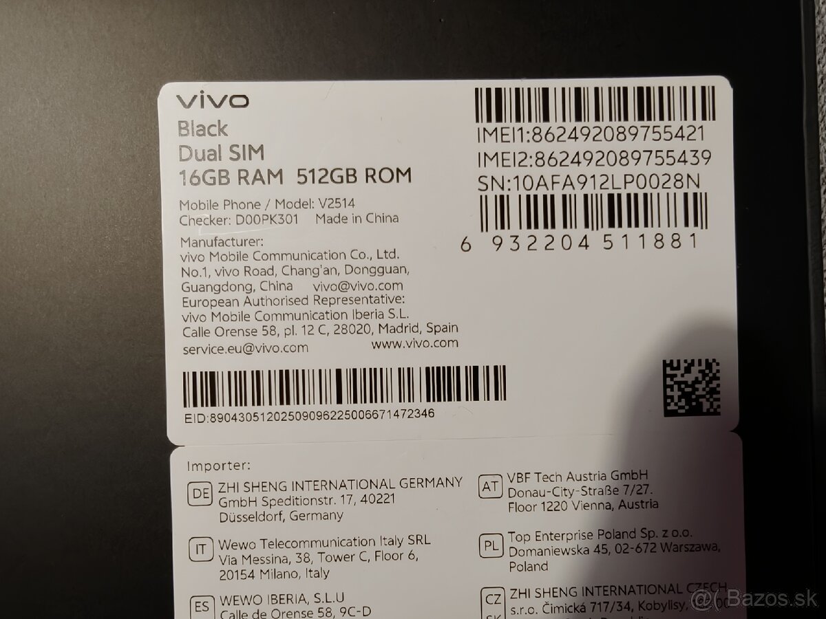 Predám Vivo X300 Pro 16/512GB Black - 8