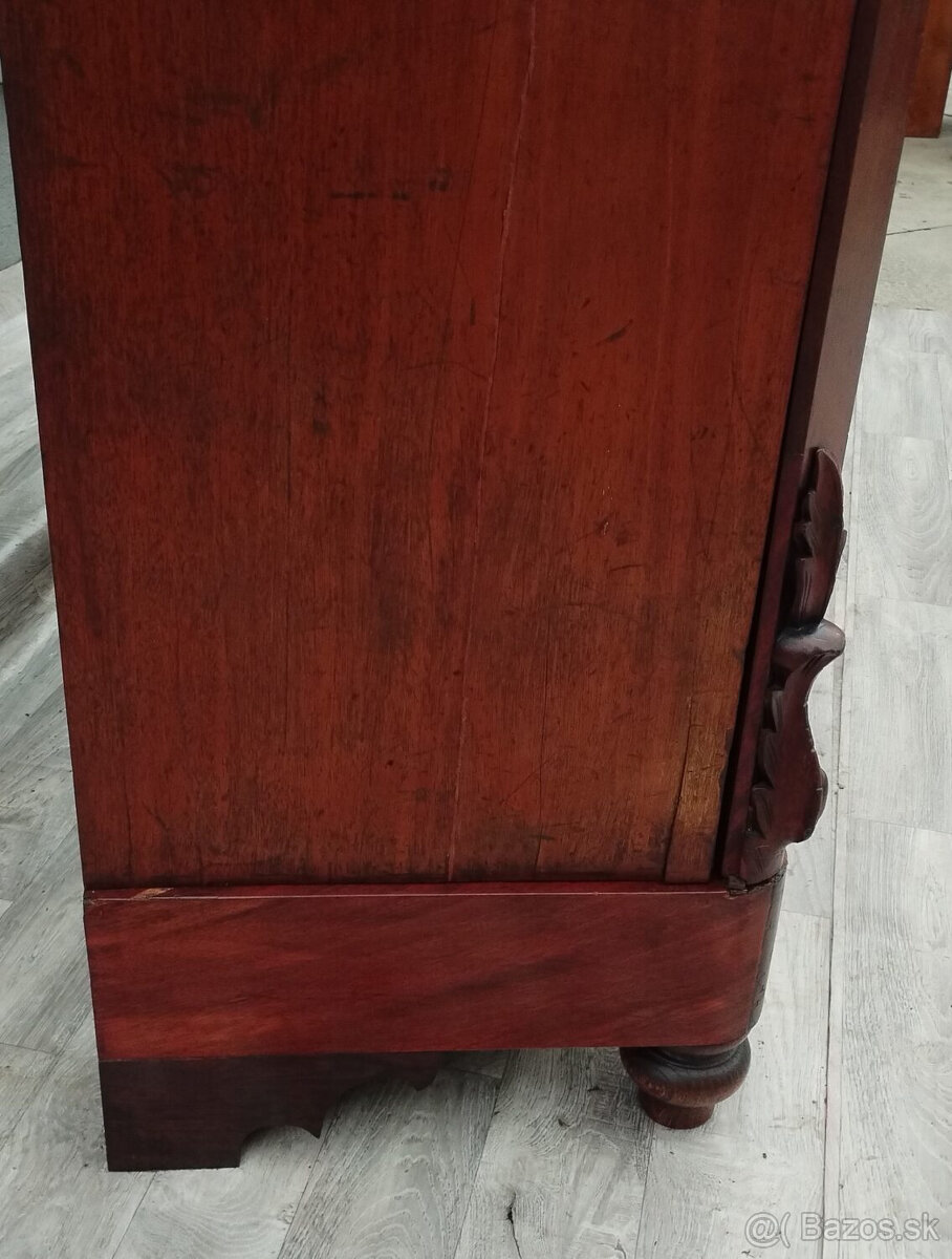 Skriňa starožitná Biedermeier z 50 . rokov 19 . storočia. - 8
