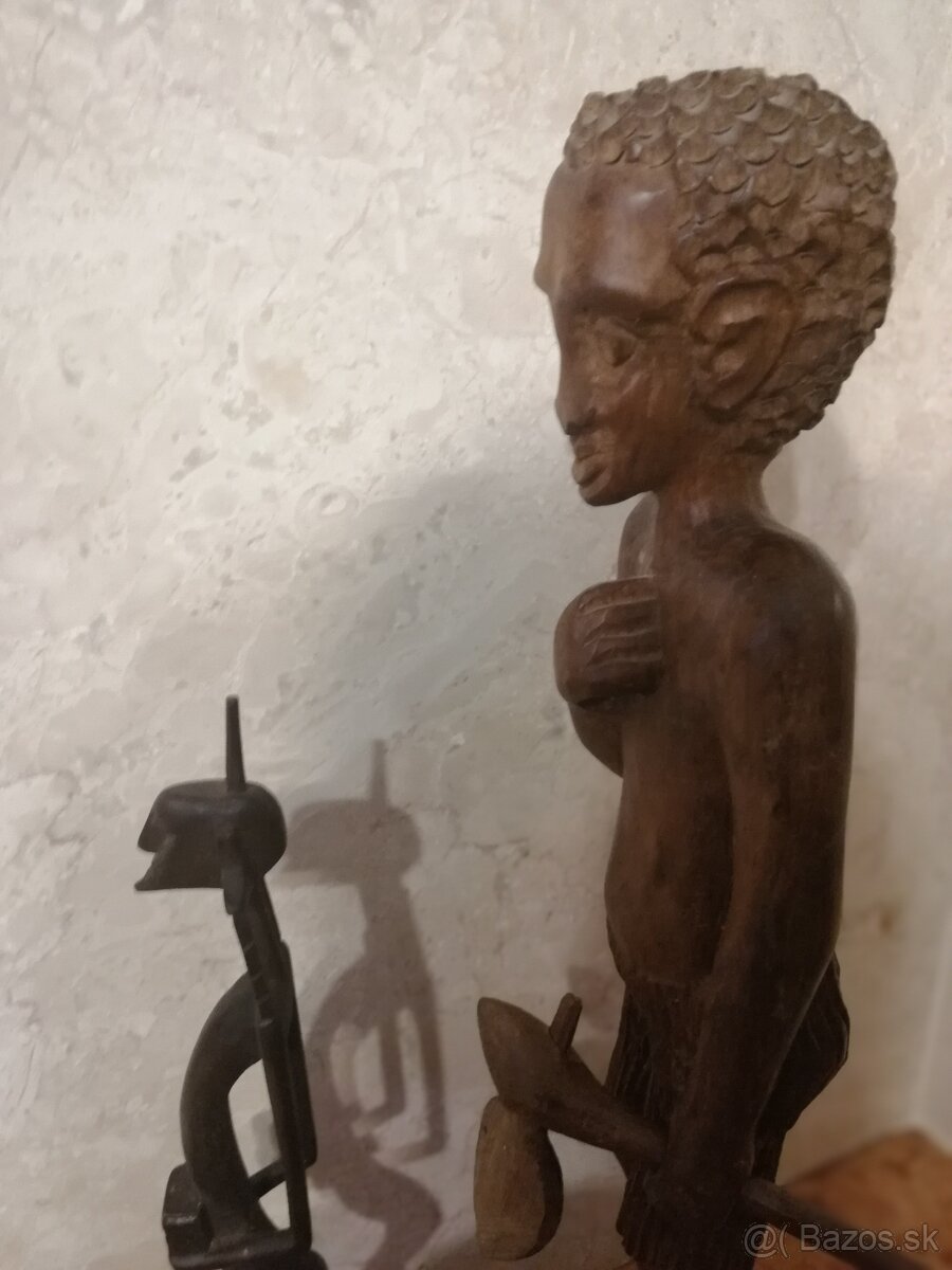 Drevené exotické sošky Afrika, Ázia. - 8