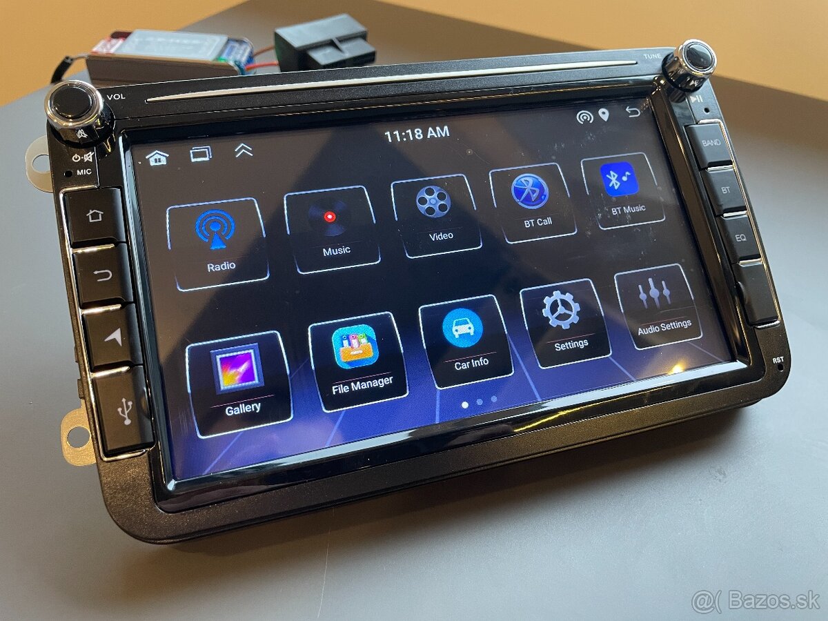 VW, SEAT, ŠKODA 8” 2DIN ANDROID autorádio, CARPLAY 1GB+32GB - 8