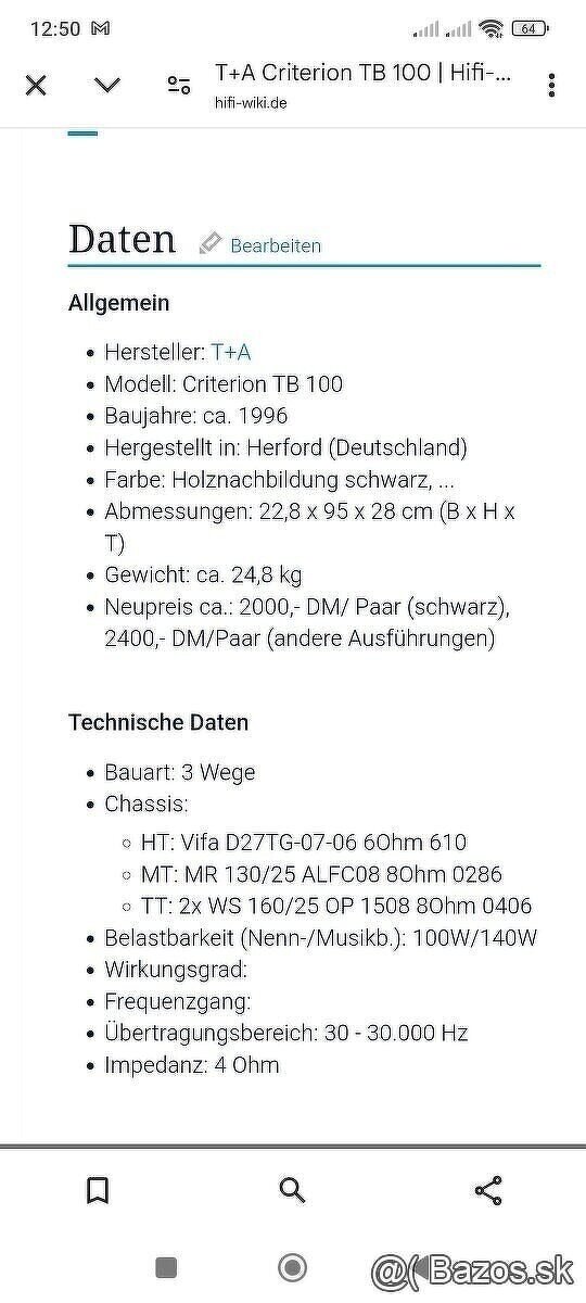 T+A criterion TB 100 - 8