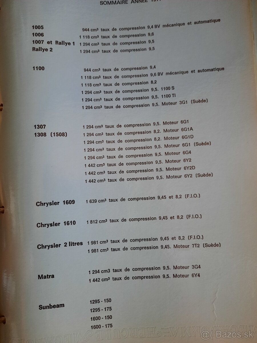 Navod Manuál Simca,Talbot Fiat kompletný - 8