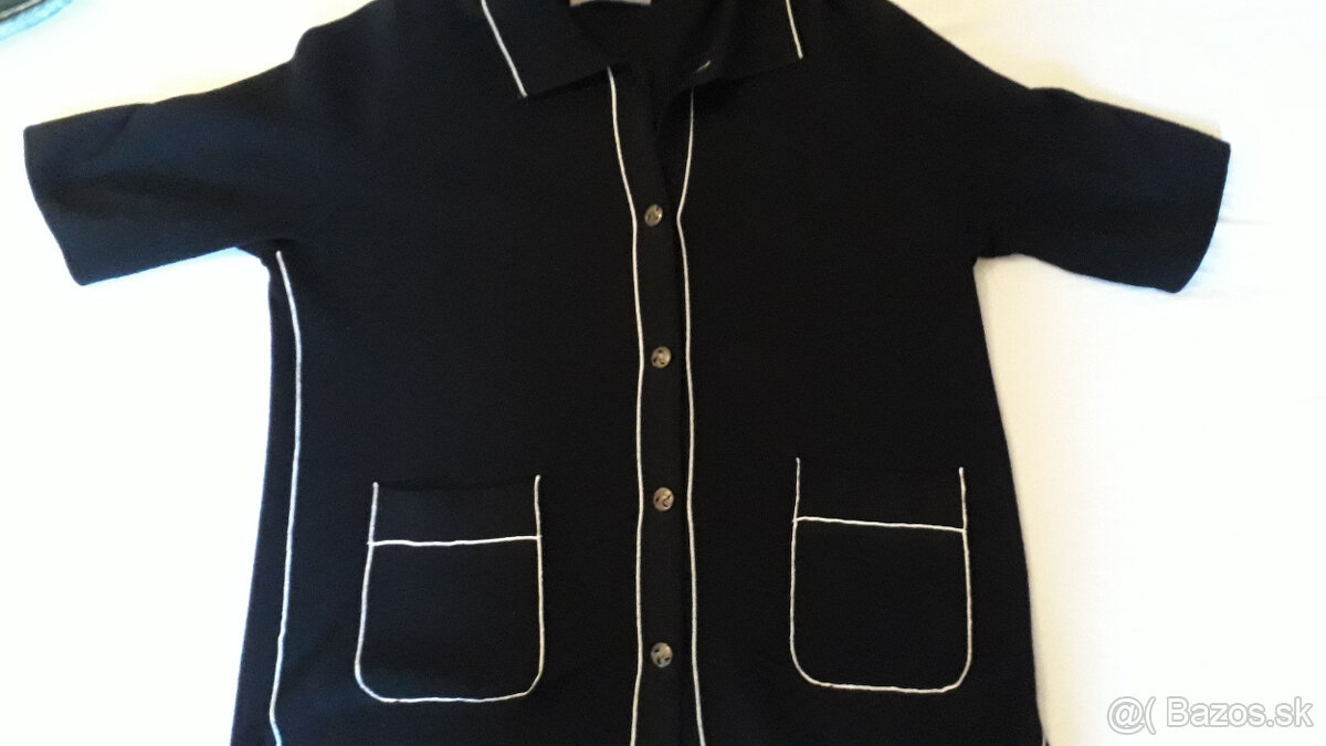 dámsky kardigan čierny - S - 8