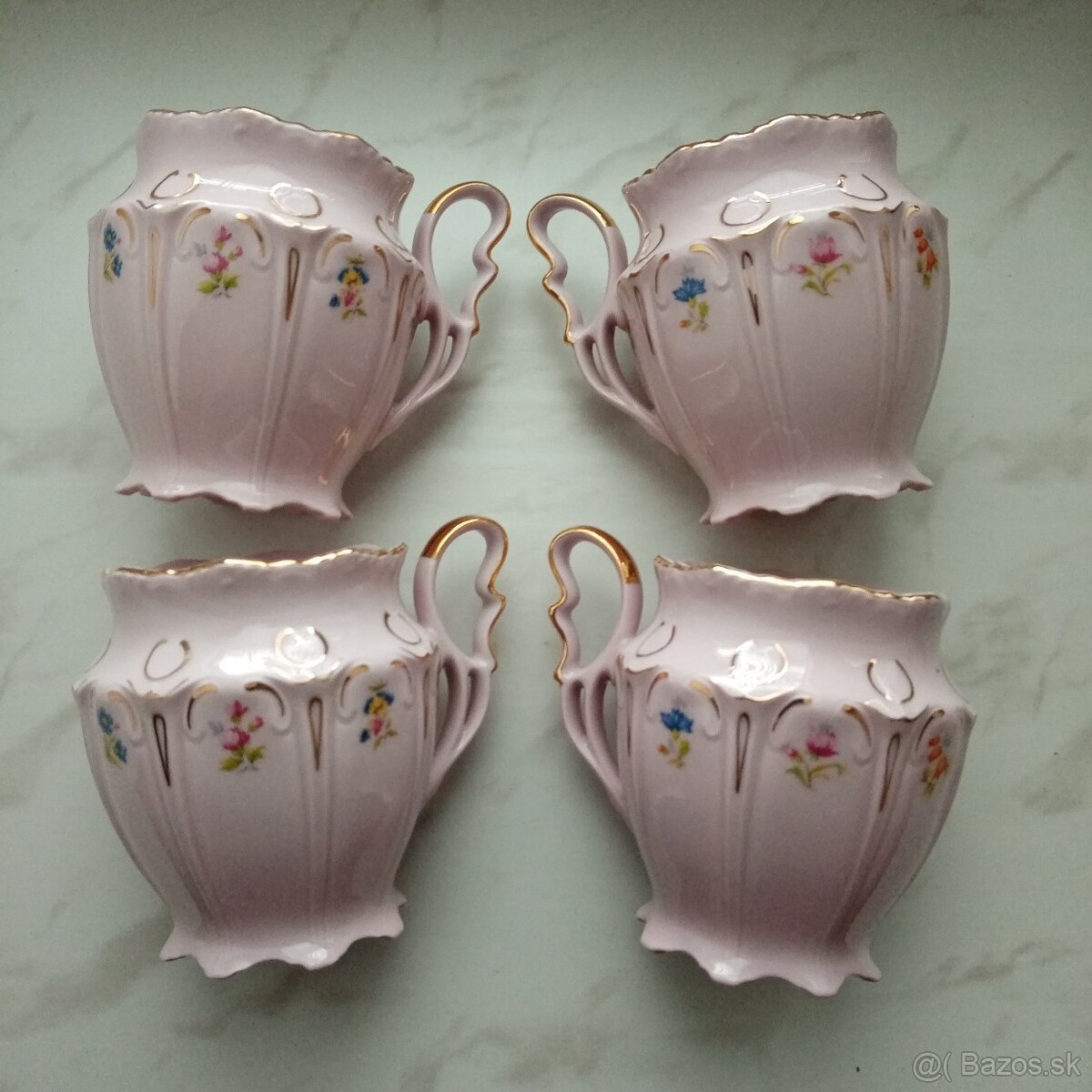 šálky Chodov ružový porcelán - 8