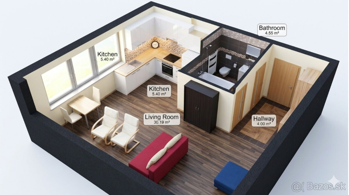 Garsónka Topoľčany pri ZKW - 8