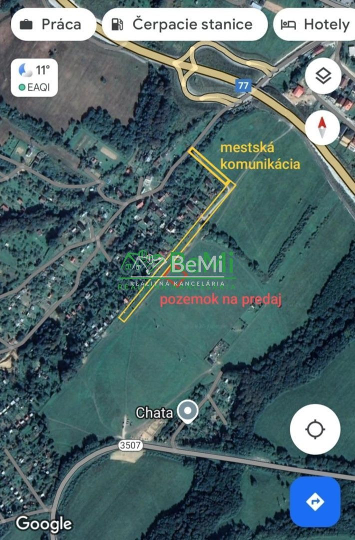 Na predaj rekreačný pozemok, so stavebným investičným potenc - 8