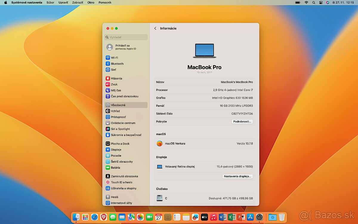 MacBook Pro 15" i7-2.9GHz/16GB/512GB, NOVÁ BATERKA,TOP STAV - 8