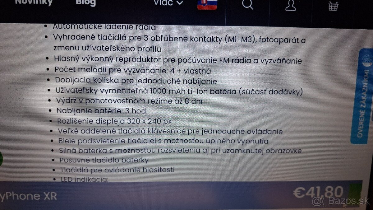 EVOLVEO EASY PHONE XR - 8