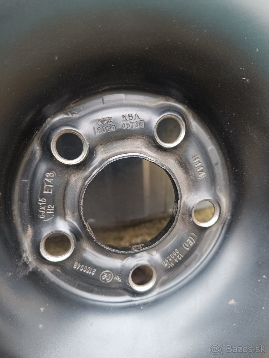 Plechové disky 5x100 R15 + zimné pneumatiky 185/55 R15 - 8