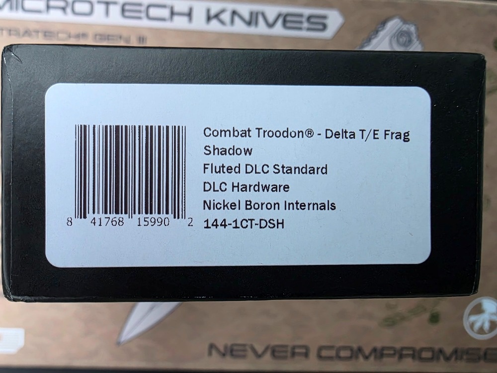 Microtech Combat Troodon Delta Frag Shadow Tanto - 8