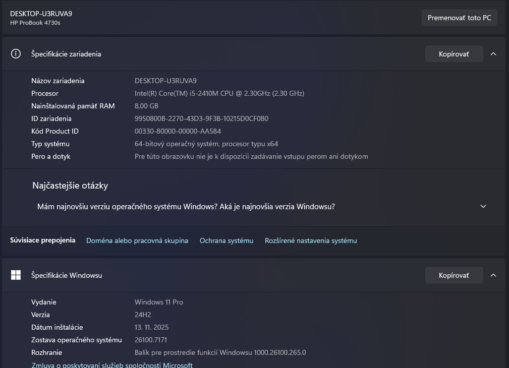 Notebook HP ProBook 4730s - 17.3" displej / i5 / SSD - 8