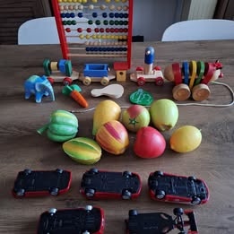 Drevené hračky, autíčka pre deti - 8