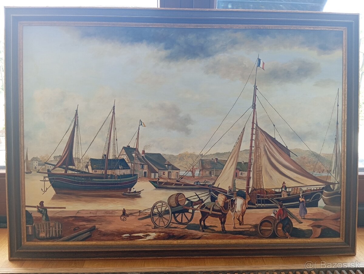 Obrovský krásny maľovaný obraz 120 x 84 cm - 8