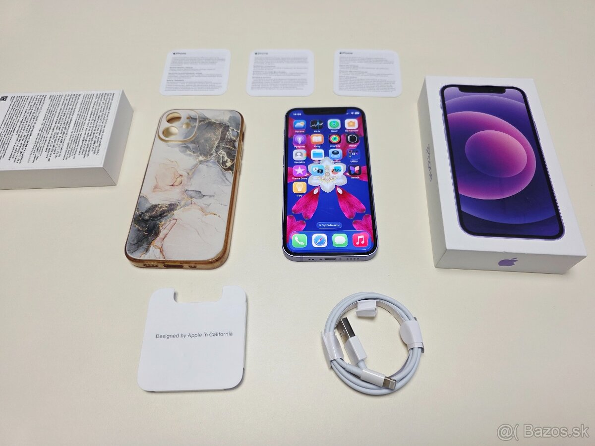 APPLE IPHONE 12 MINI PURPLE 64GB,ZDRAVIE BATERKY 100% - 8