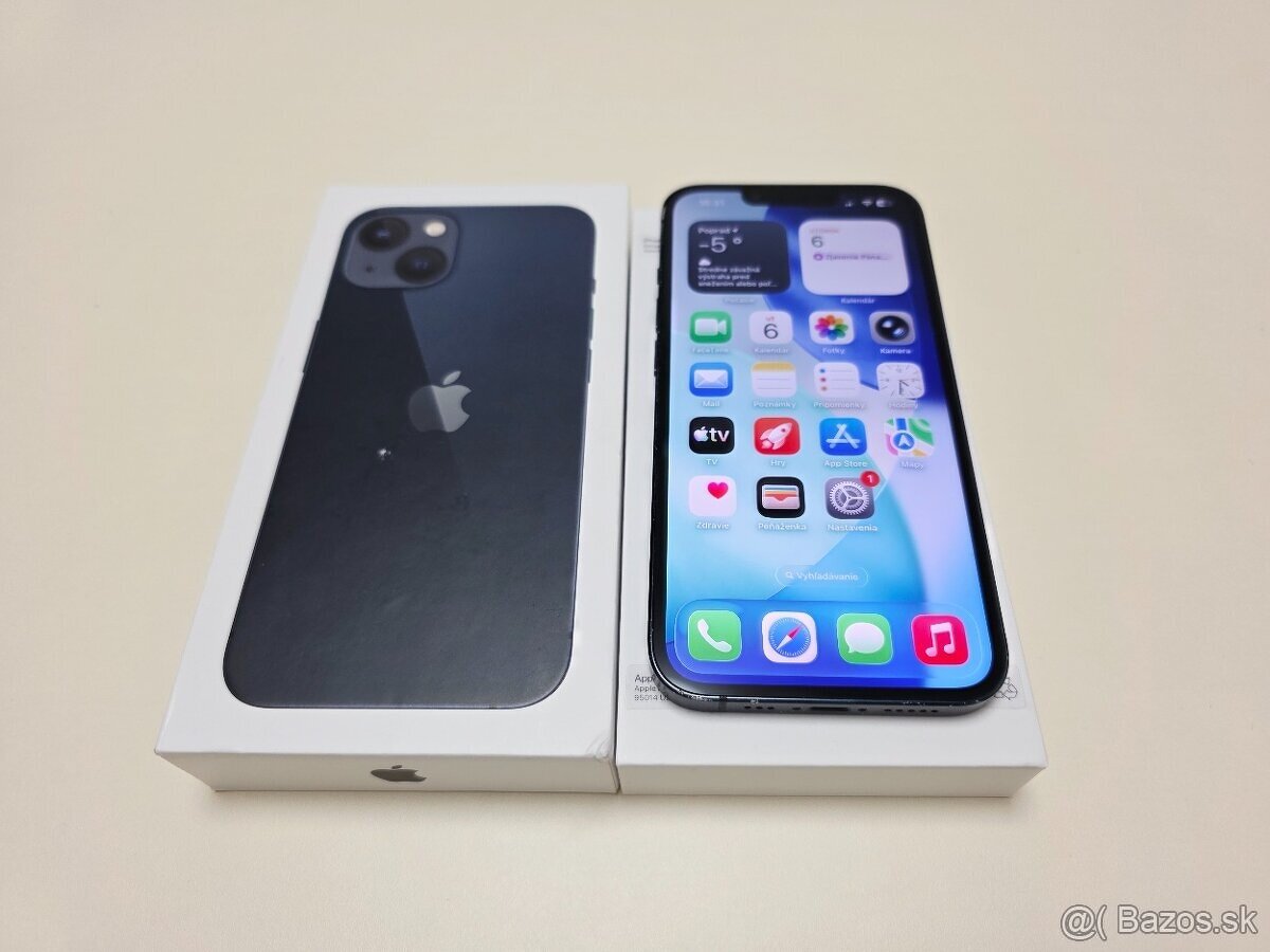 APPLE IPHONE 13 128GB MIDNIGHT,BATERKA 100% - 8