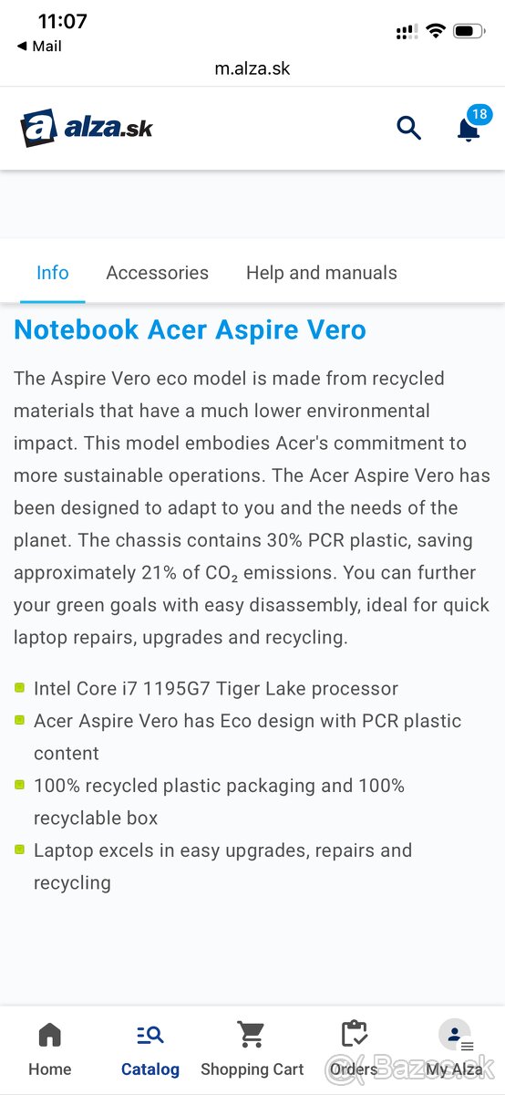 Acer Aspire Vero - 8