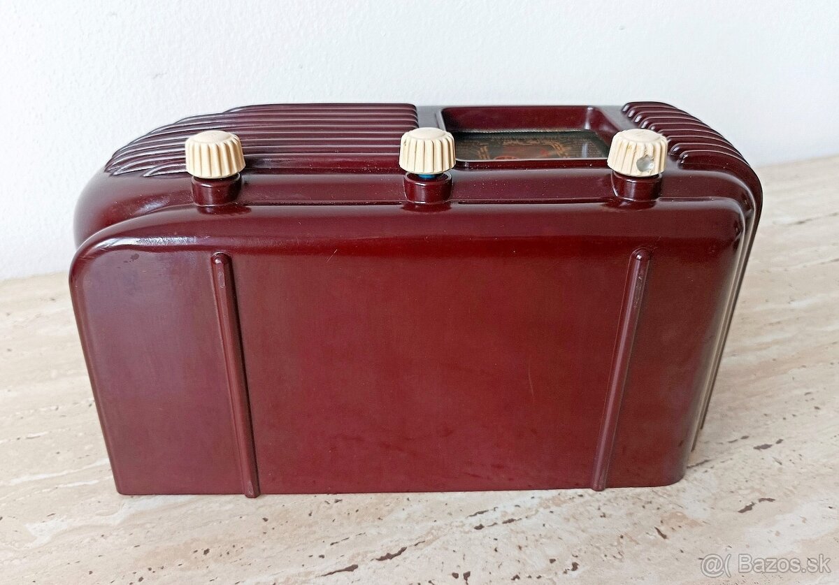 Art Deco starožitné rádio Talisman, krásný stav, funkční - 8