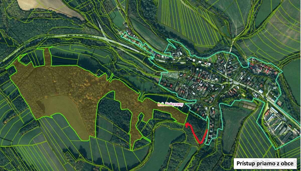 Rokycany – 250.000 m2 LESNÝ REKREAČNÝ POZEMOK v 1/1 pri PO - 8