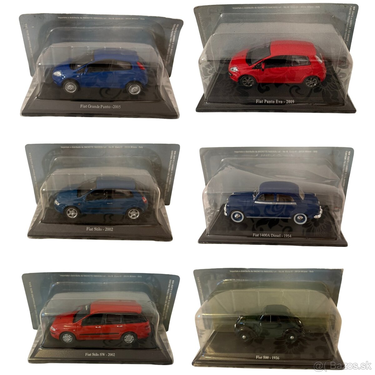 Kovové, zberateľské modely FIAT, mierka 1:43 - 8