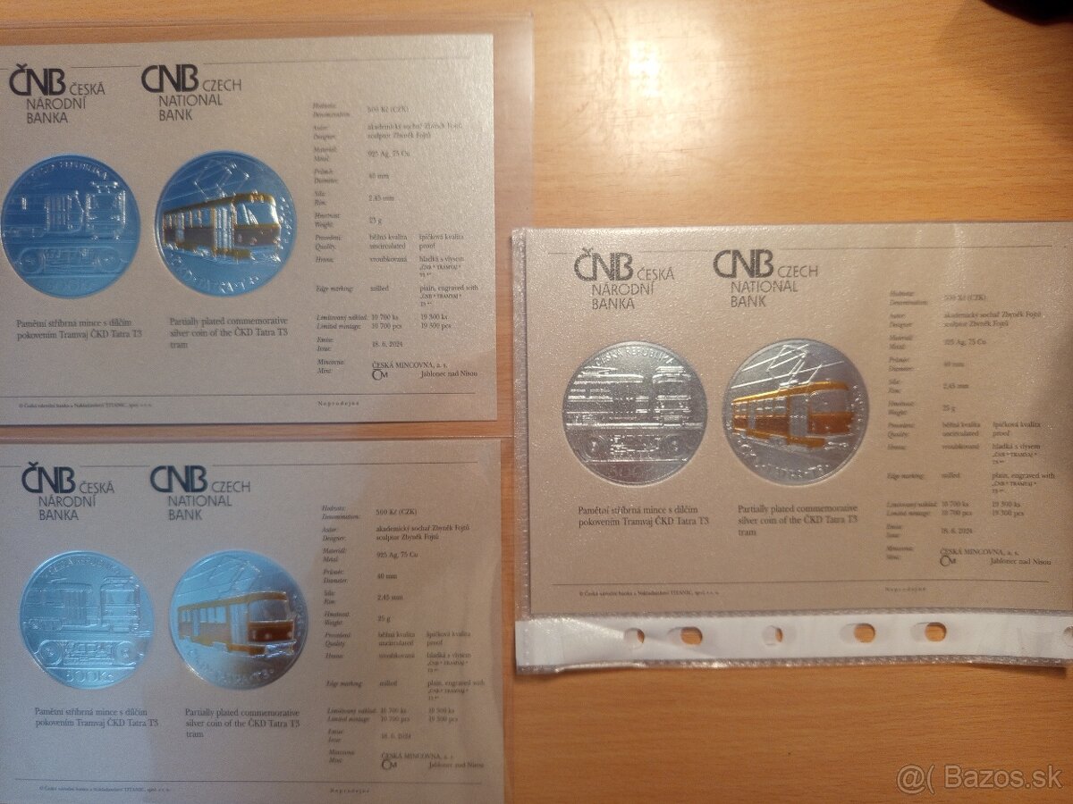 Električka T3 500 Kč 2024 – BK + PROOF – Investičné striebro - 8