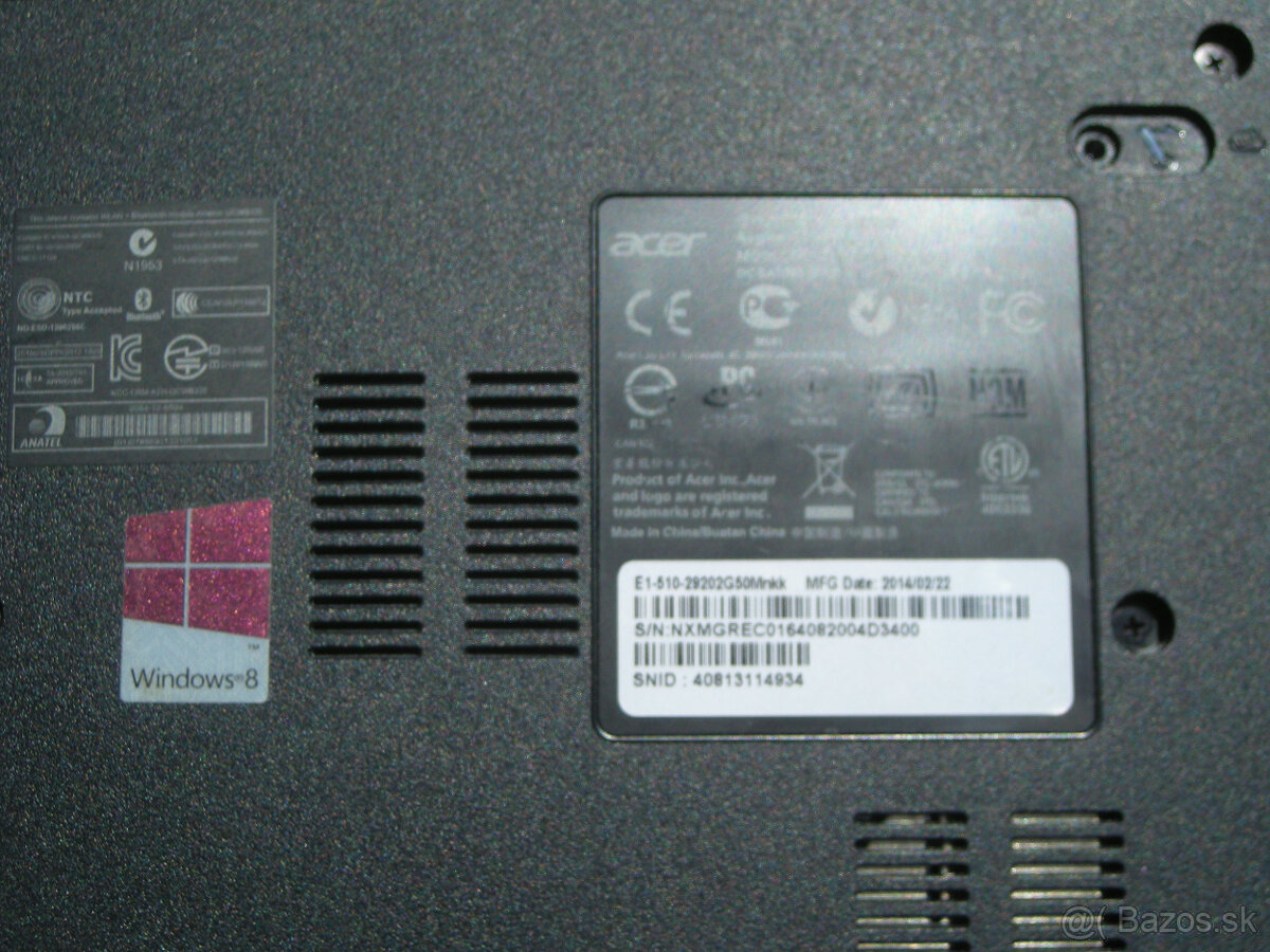 Acer Aspire E1-510 Intel Celeron N2920 2.0GHz 15.6" - 8