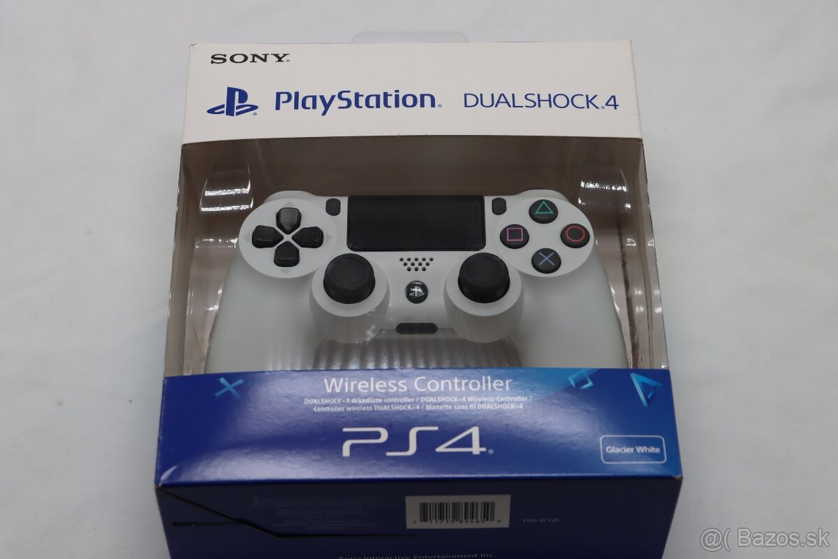 PS4 CUH-1116A biela + biely ovládač + káble - 8
