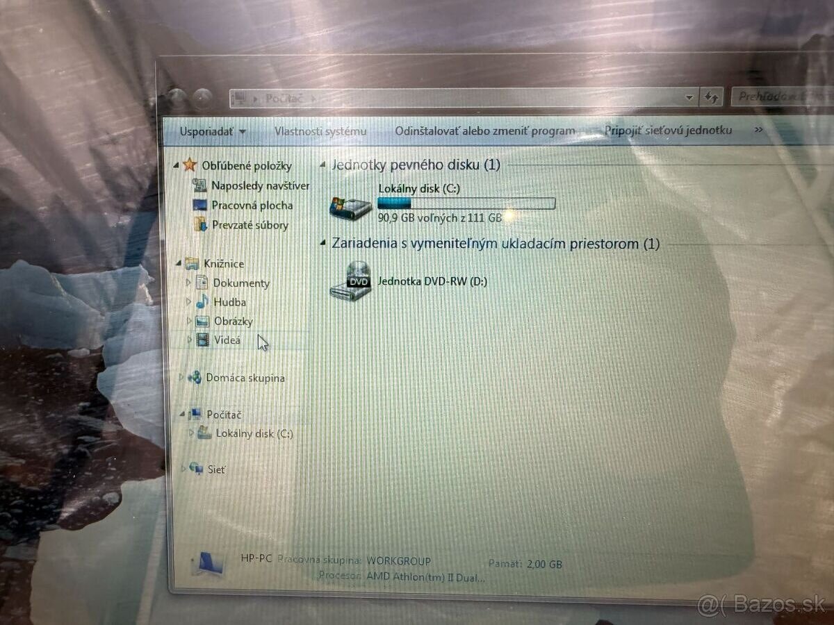 Notebook HP AMD M320 / 2GB RAM / 120GB HDD / Win7 - 8